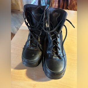 Interceptor Men's Black Leather work Boots size 10.5 m